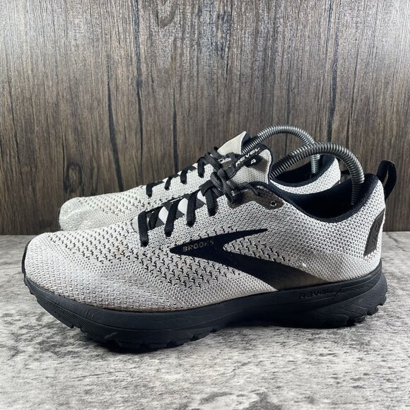 BROOKS Revel 4 Women's 9.5 B Ivory Black Running Shoes Sneakers 1203371B121 - Picture 4 of 10